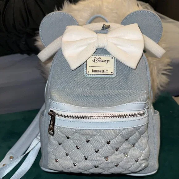 Loungefly | Bags | Denim Minnie Ear Loungefly | Poshmark display picture 2